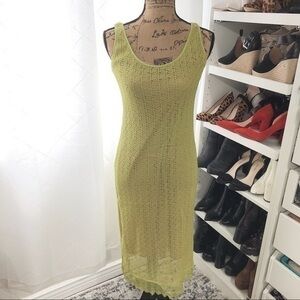 Vintage Green midi dress ( like new )